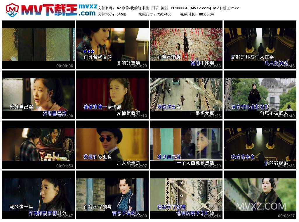 AZ珍珍-我的这半生_国语_流行_YF200004